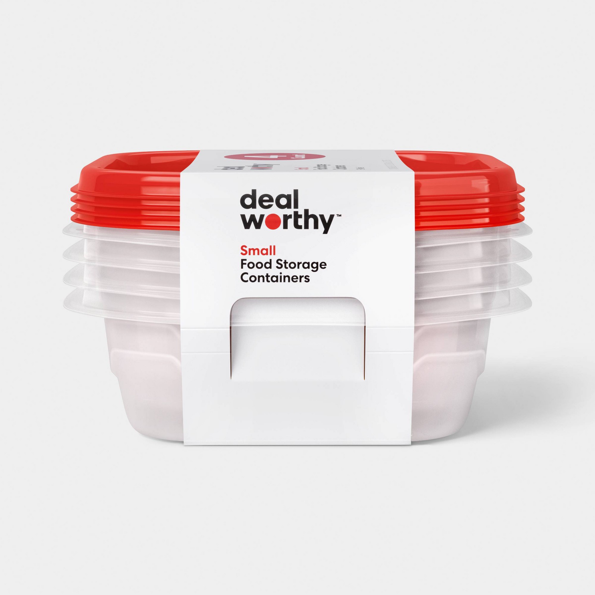 Meal Prep Container - Wadah Penyimpanan Makanan Persegi Kecil 4ct