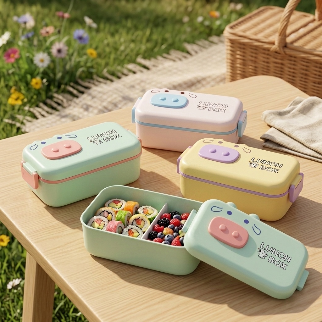 Meal Prep Or Prep Meal - Kotak Makan Bento Anak Lucu, Plastik,