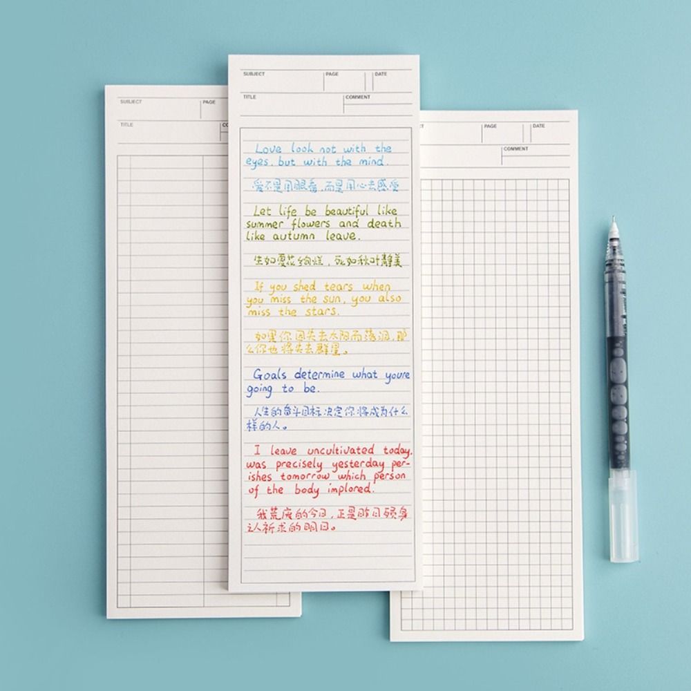Meal Plan Notepad - Buku catatan panjang anti lengket, Sederhana