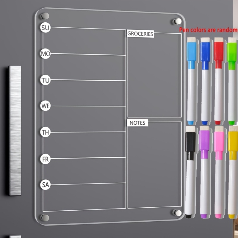 Meal Plan Notepad - Papan Menu Magnetik Perencana Makanan Akrilik