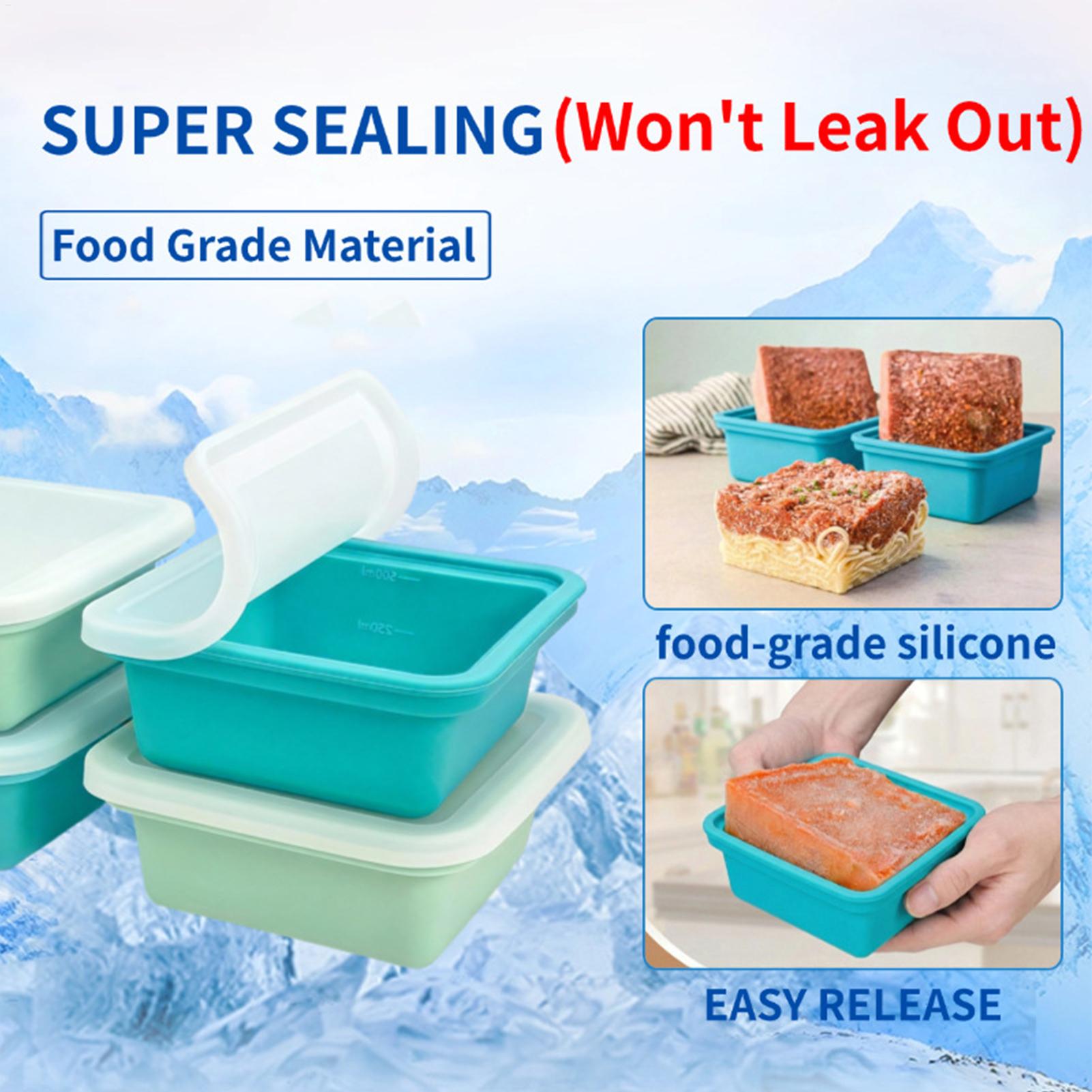 Meal Prep Oatmeal - Cetakan Sup Silikon 500ml Wadah Freezer