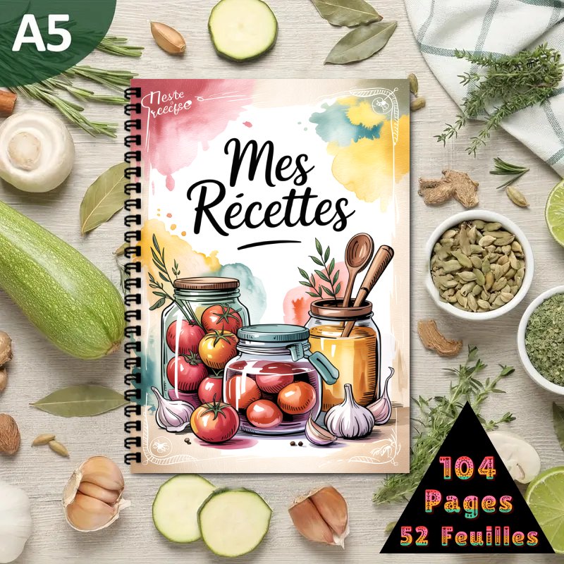 Meal Plan Notepad - Buku Resep Khusus Prancis A5, Jilid