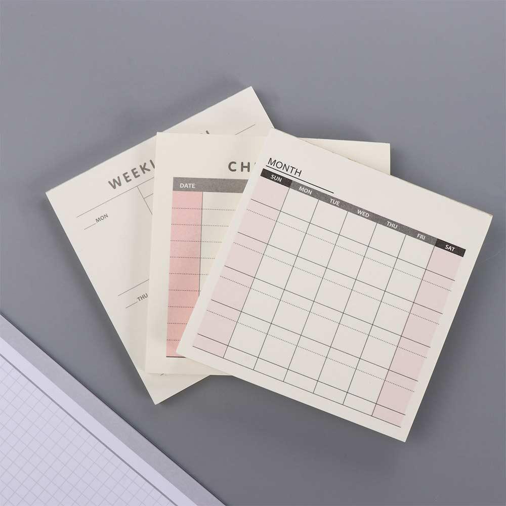 Meal Plan Notepad - 60 Lembar Perlengkapan Sekolah Portabel Alat