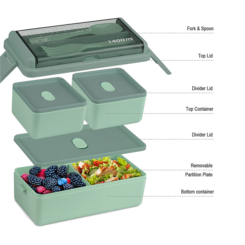 Meal Prep Kit - Kit Kotak Bento ABXF-2X, Kotak Makan