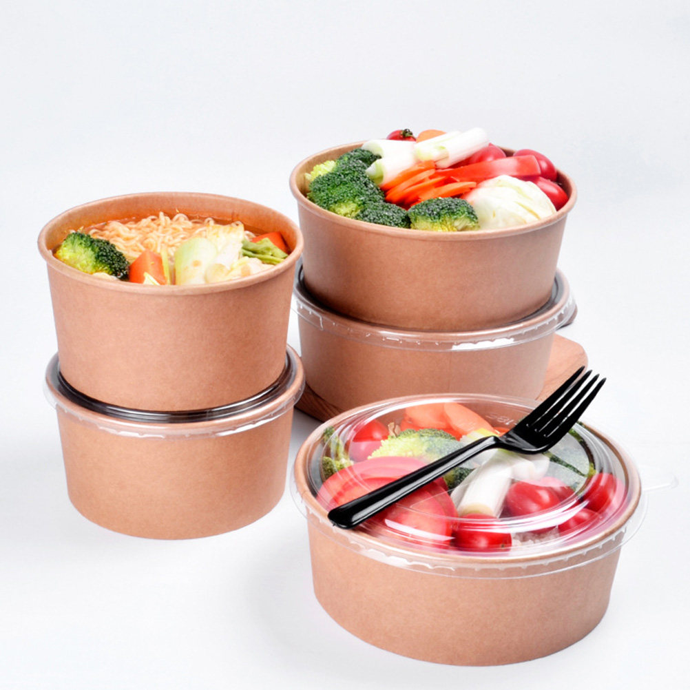 Meal Prep Container - 20 Buah Mangkuk Kertas Kraft Anti