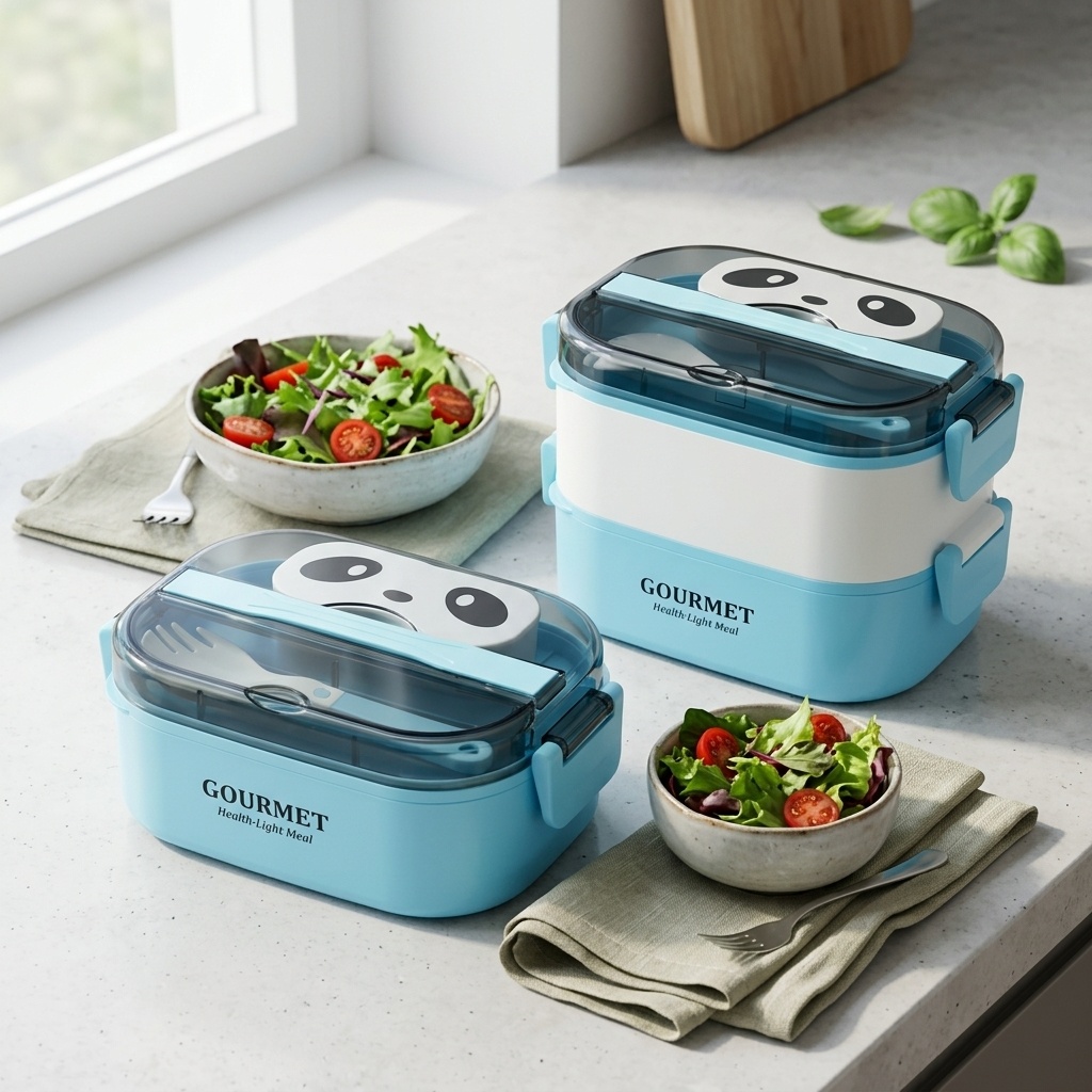 Meal Prep Or Prep Meal - Kotak Bento Plastik Aman untuk Microwave,