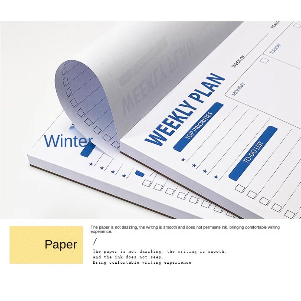 Meal Plan Notepad - Buku Catatan Perencanaan Mingguan Wide To