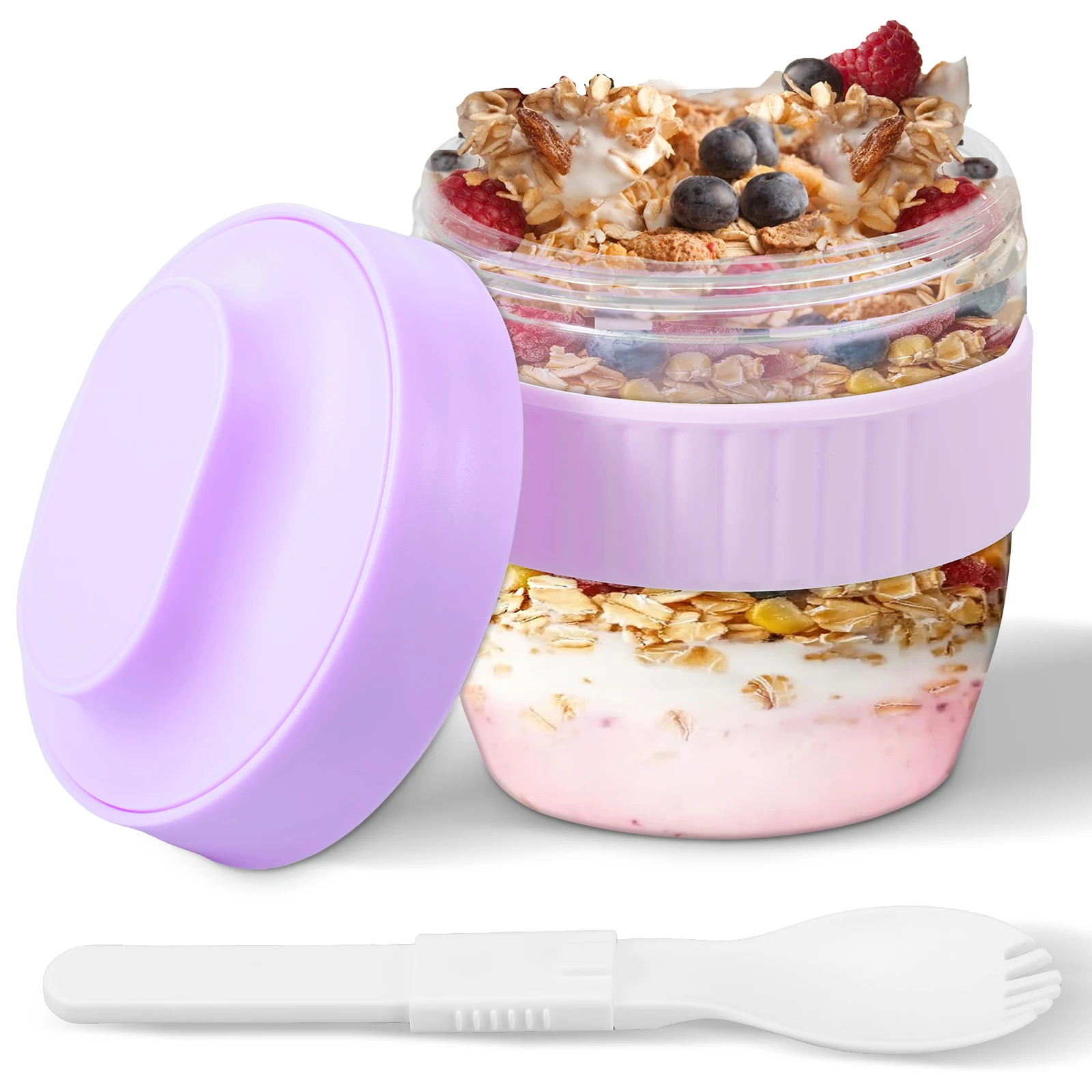 Meal Prep Oatmeal - Wadah Overnight Oats Dua Lapis dengan
