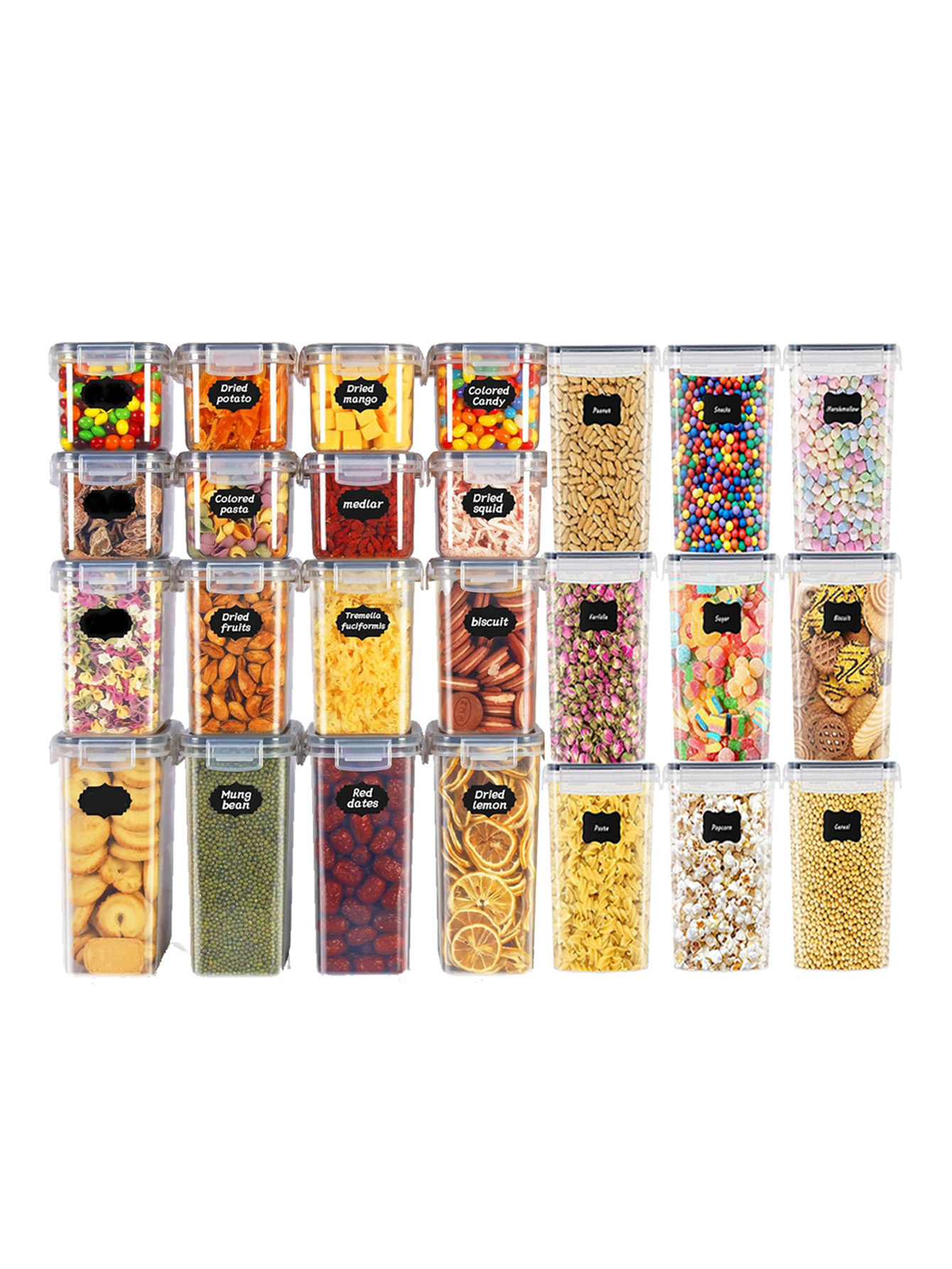 Meal Prep Container - 48pcs, Wadah Penyimpanan Makanan Tertutup dengan