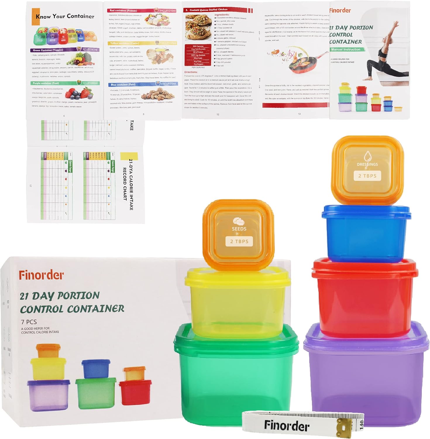 Meal Prep Kit - 7 Buah Kit Wadah Kontrol Porsi