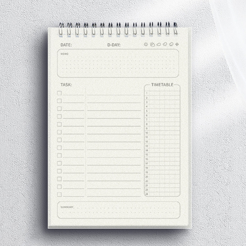 Meal Plan Notepad - Buku Catatan Perencana Mingguan Harian Sampul