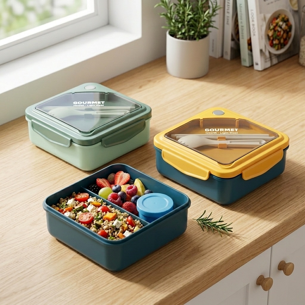 Meal Prep Or Prep Meal - Kotak Makan Siang Bento Plastik Tertutup