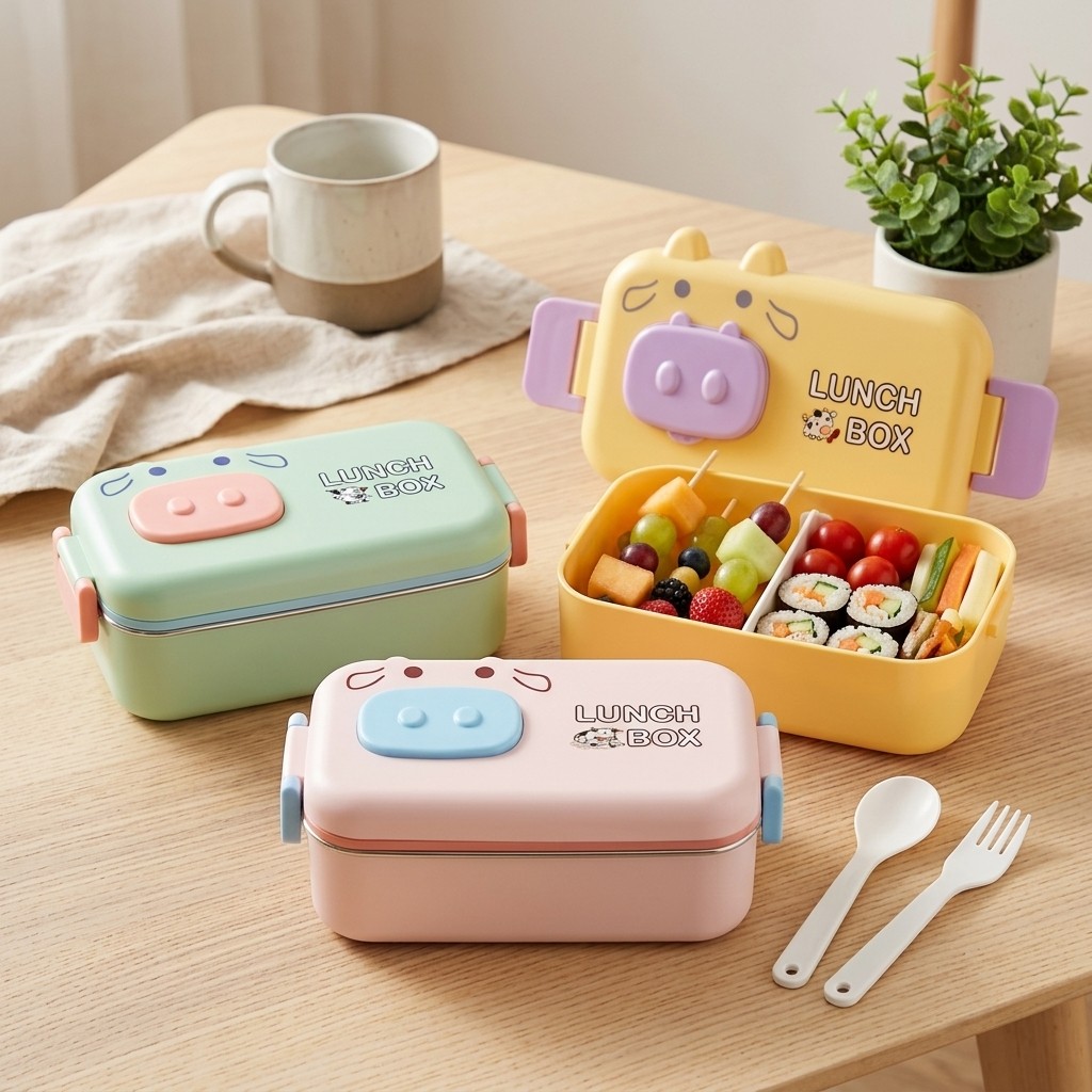 Kotak Makan Bento Anak Lucu, P - Meal Prep Or Prep Meal ulasan dan harga