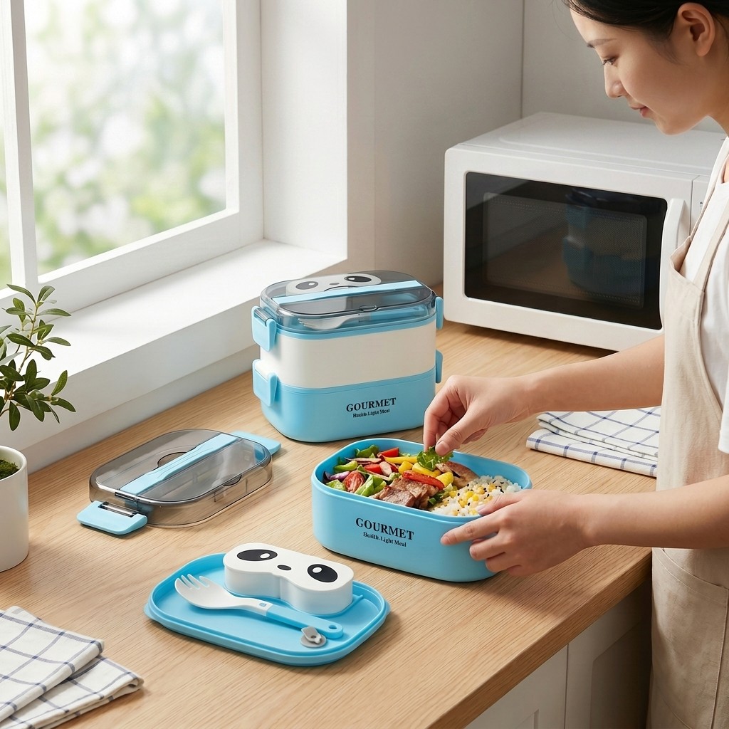 Kotak Makan Siang Bento Microw - Meal Prep Or Prep Meal ulasan dan harga