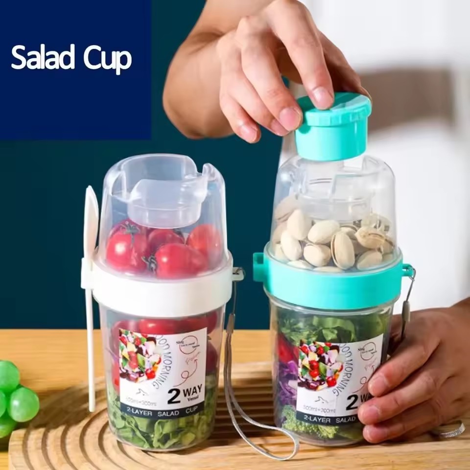 Cangkir Salad Oatmeal 500ml+30 - Meal Prep Oatmeal ulasan dan harga