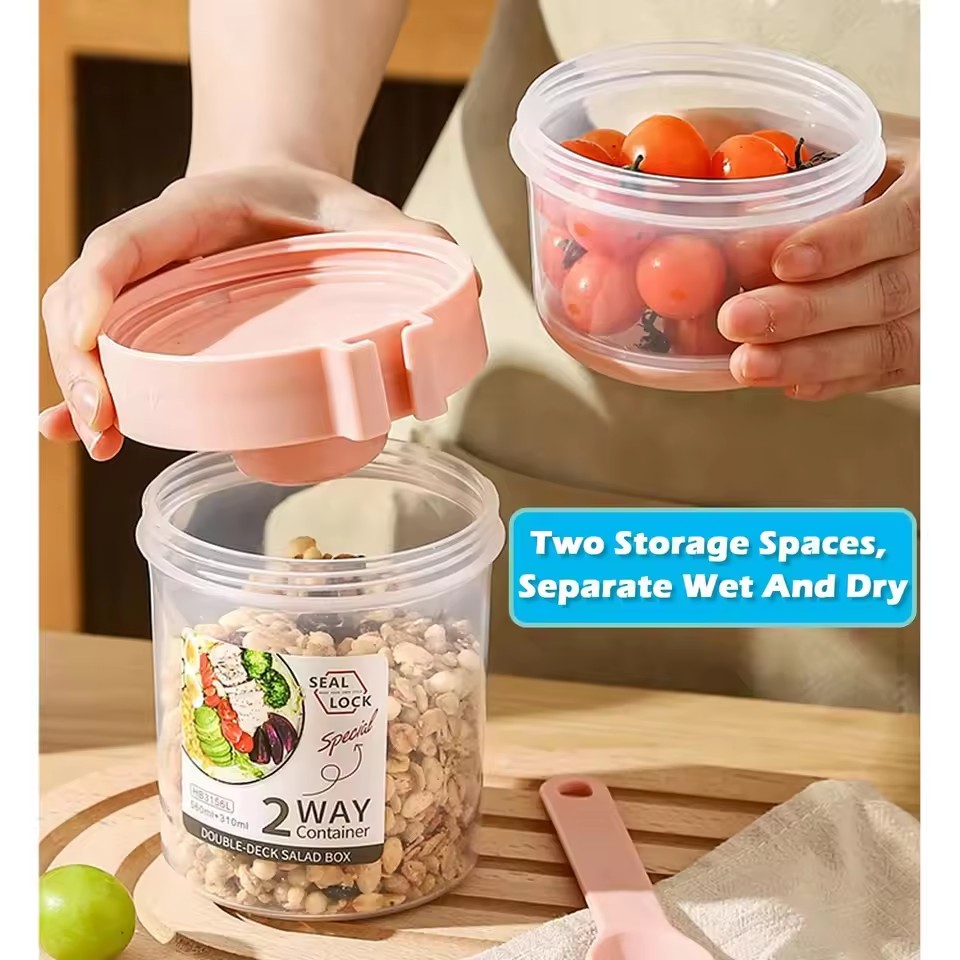 Cangkir Salad Oatmeal 500ml+30 - Meal Prep Oatmeal ulasan dan harga