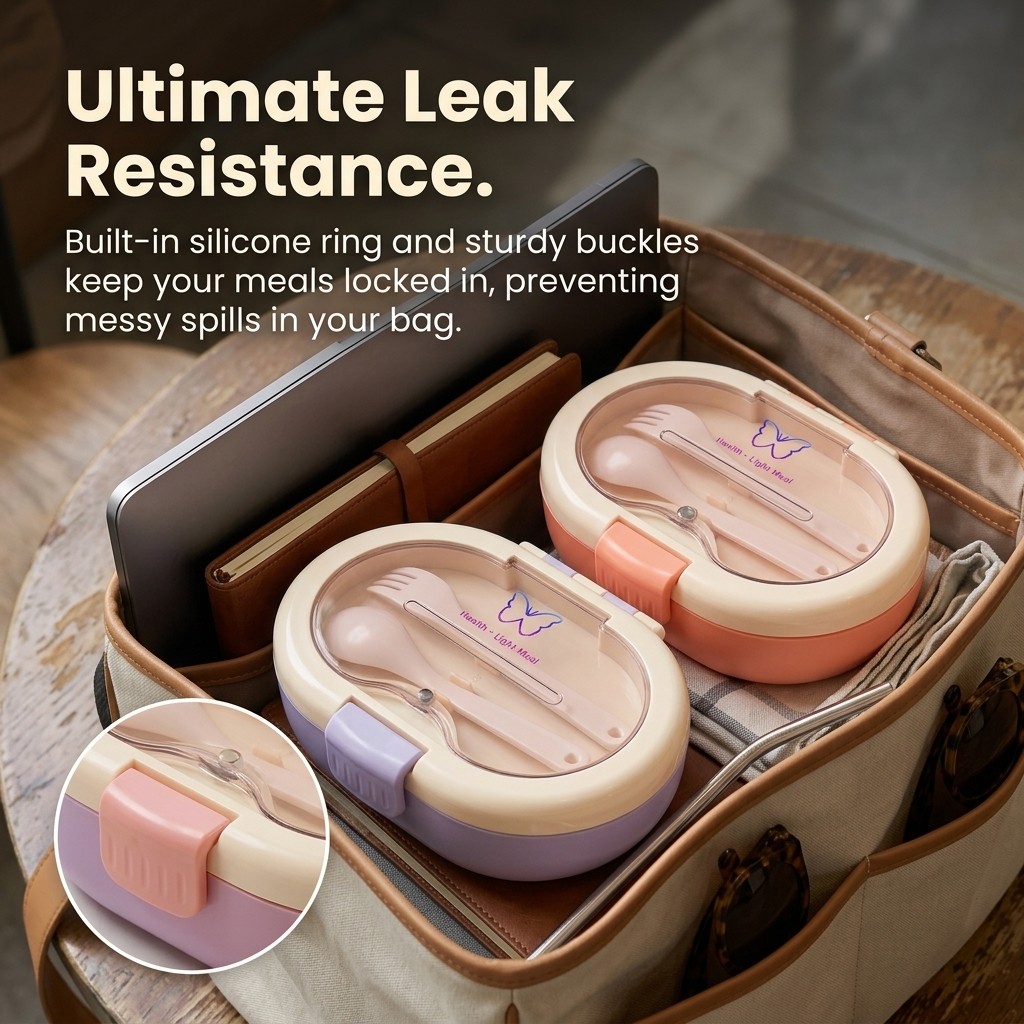 Kotak Bento Plastik Terbagi un - Meal Prep Or Prep Meal ulasan dan harga