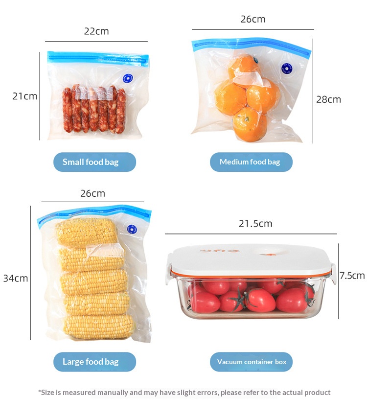 Pompa Vakum Tangan Elektrik Mi - Meal Prep Vacuum Seal Containers ulasan dan harga