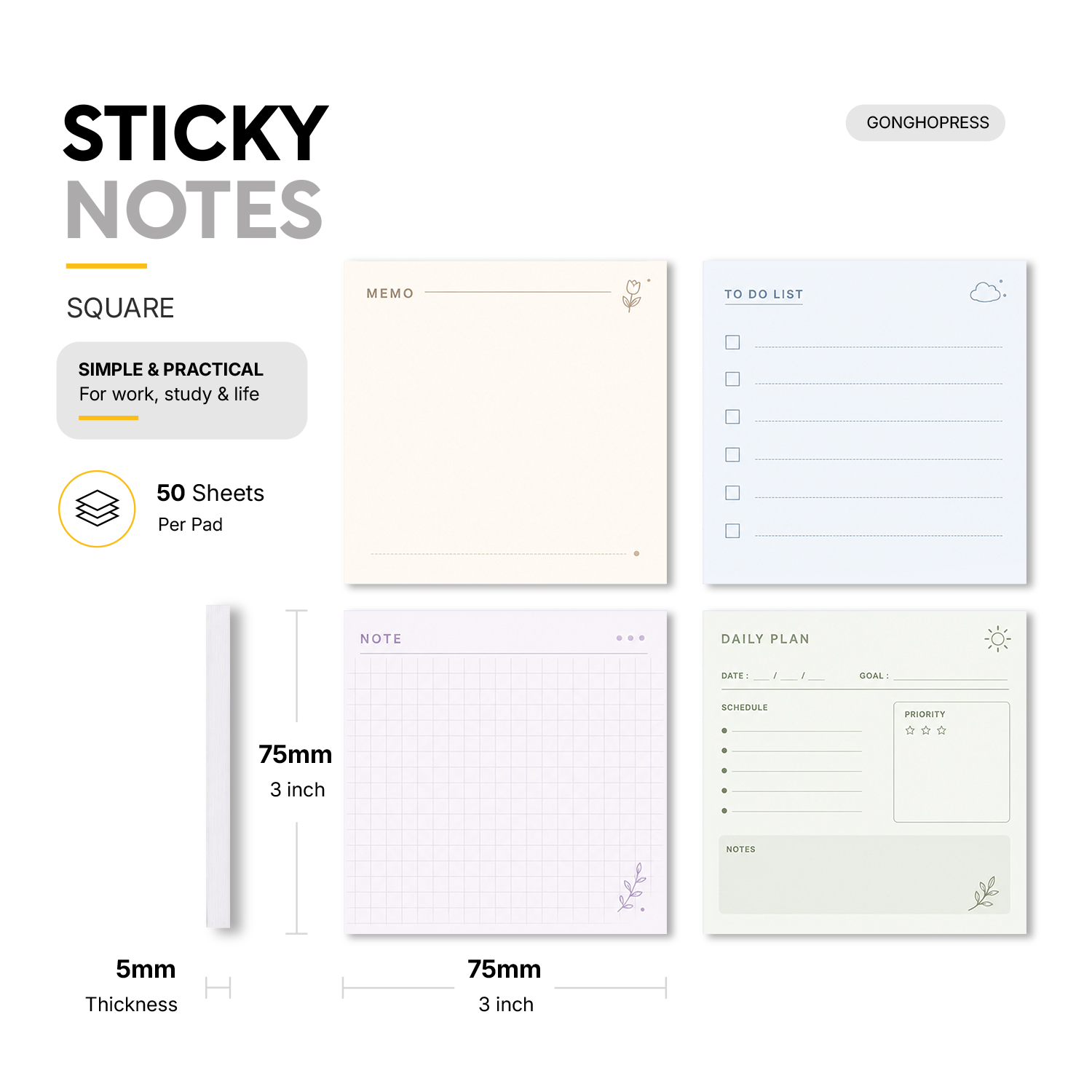 4 Buah 200 Lembar Total Catata - Meal Plan Notepad ulasan dan harga