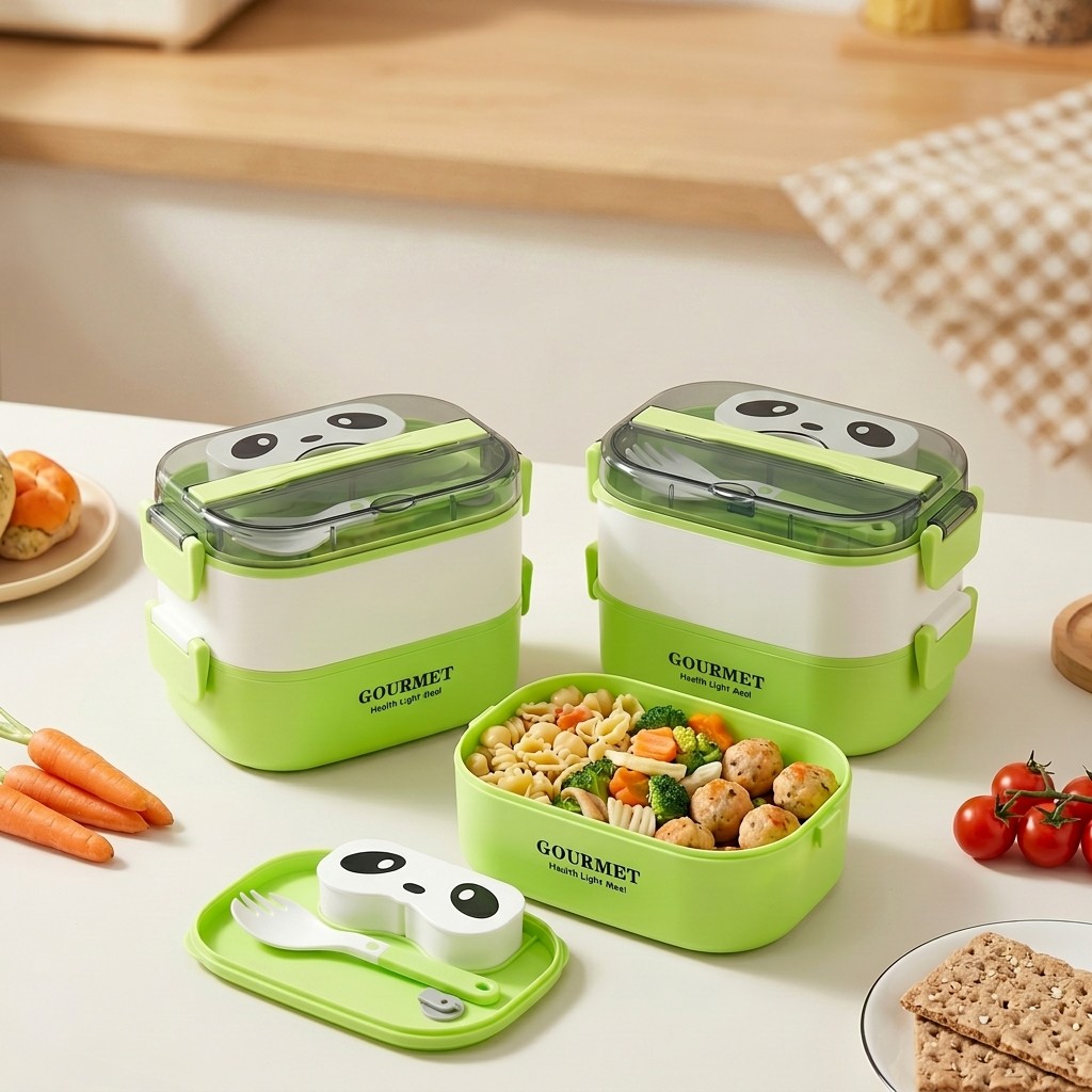 Kotak Bento Plastik Microwavea - Meal Prep Or Prep Meal ulasan dan harga