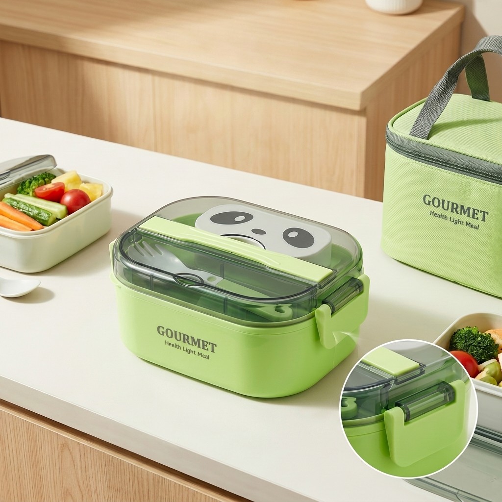 Kotak Bento Plastik Microwavea - Meal Prep Or Prep Meal ulasan dan harga