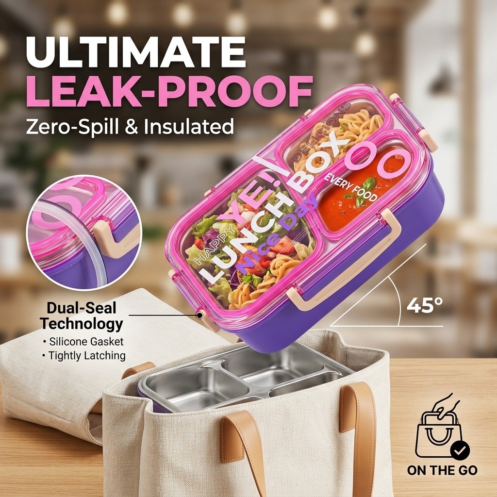 Kotak Bento Stainless Steel 30 - Meal Prep Or Prep Meal ulasan dan harga