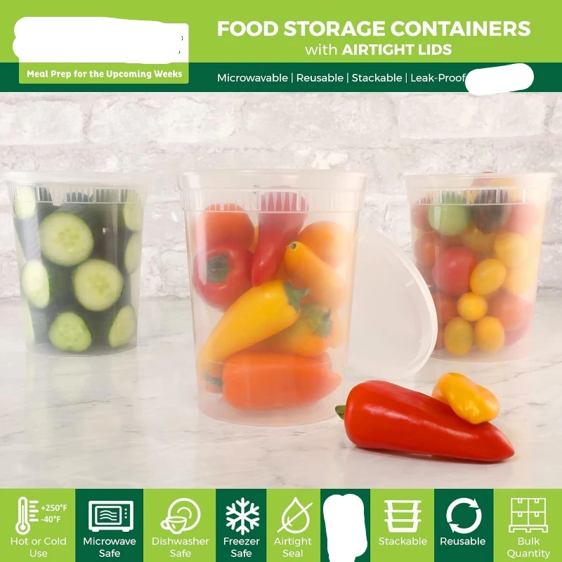 Wadah Deli plastik 8oz-32 Oz d - Meal Prep Container ulasan dan harga