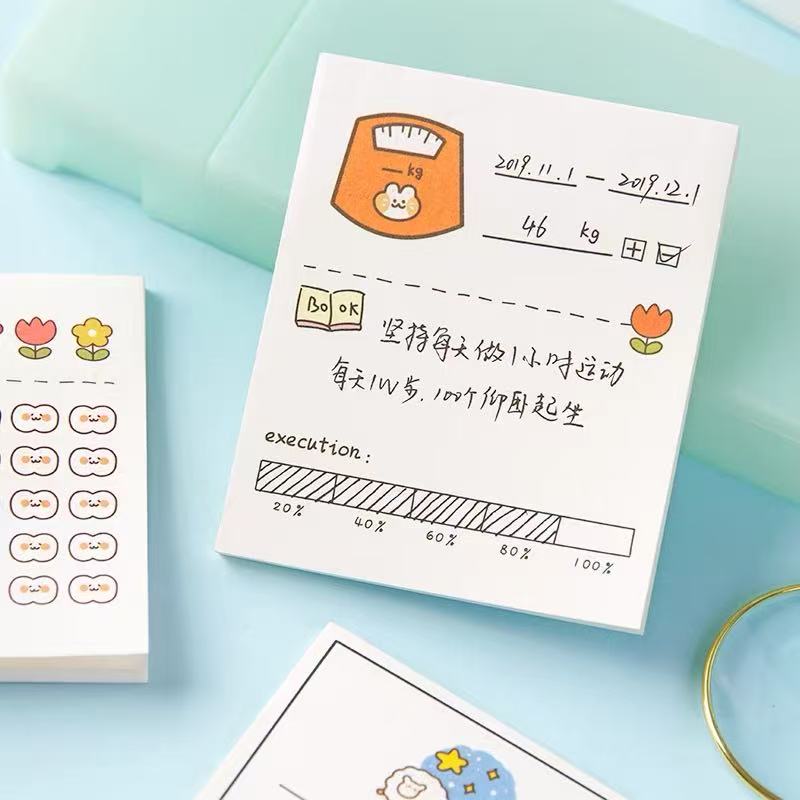 Perlengkapan Kantor Sekolah Ka - Meal Plan Notepad ulasan dan harga