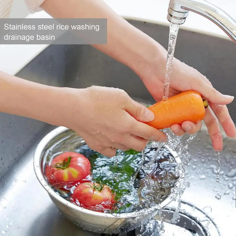 Saringan Cuci Beras Stainless  - Meal Prep With Rice ulasan dan harga