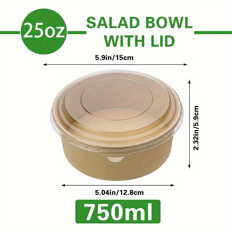 Mangkuk Kertas 25Oz/750Ml 25/5 - Meal Prep Container ulasan dan harga