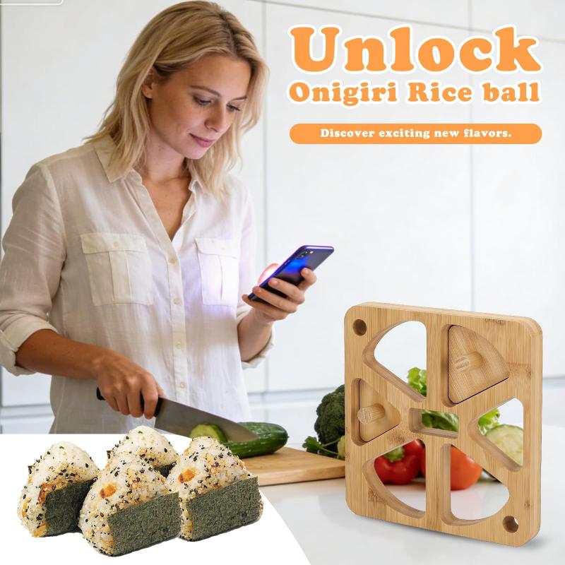 Cetakan Bola Nasi Onigiri Kayu - Meal Prep With Rice ulasan dan harga